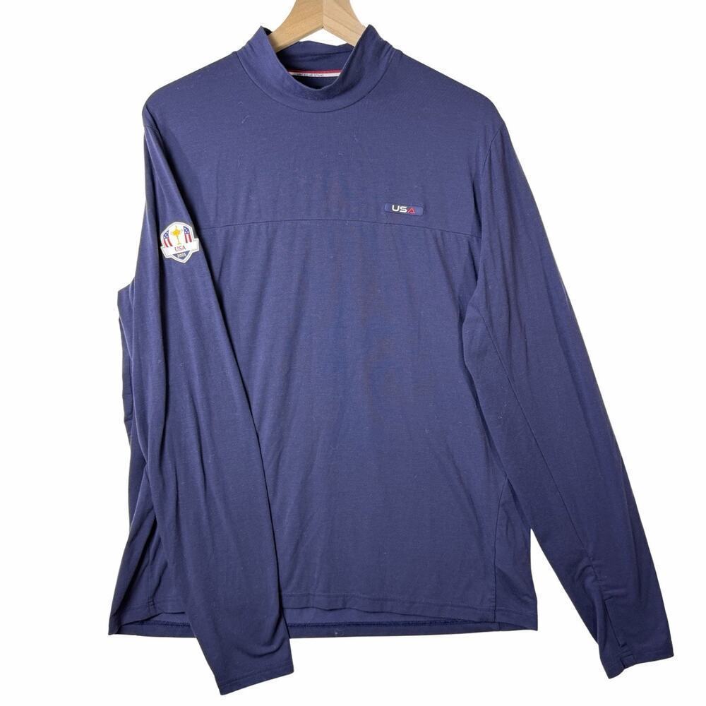 RLX Ralph Lauren Blue Turtleneck USA 2025 Ryder Cup size L